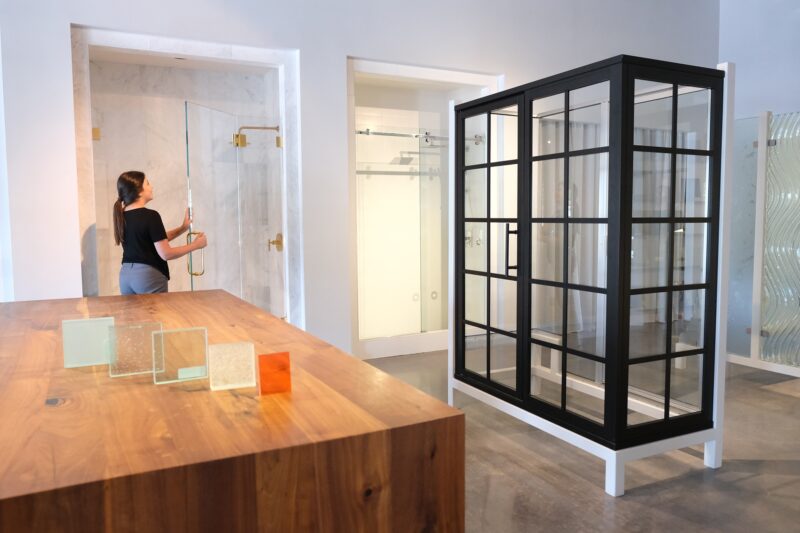 Display room shower shower doors at Drexler glass