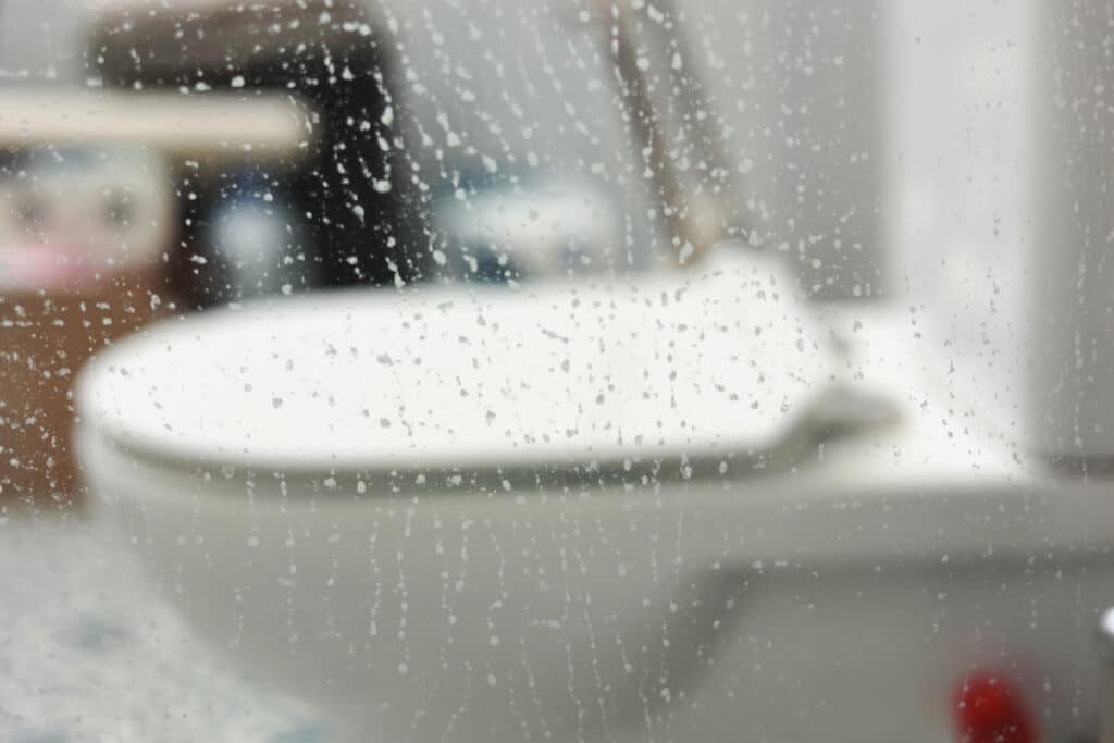 preventing hard water stains on glass image of hard water stains