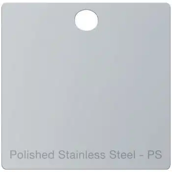 Polished stainless steel finish finish swatch